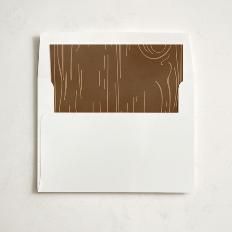 "Fall Carving" - Slip-In Envelope Liners in Woodgrain by Amanda Joy - Liner in envelope