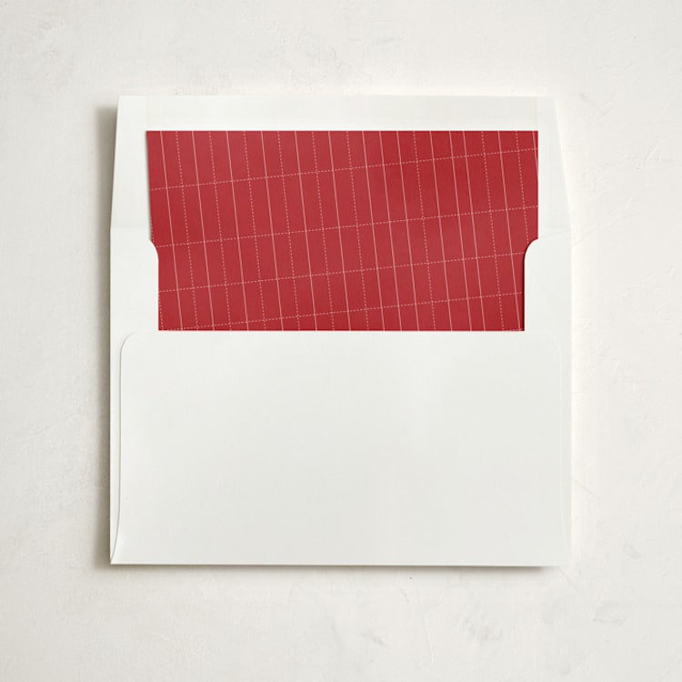 "A Faraway Destination" - Slip-In Envelope Liners in Deep Red by bumble ink - Liner in envelope