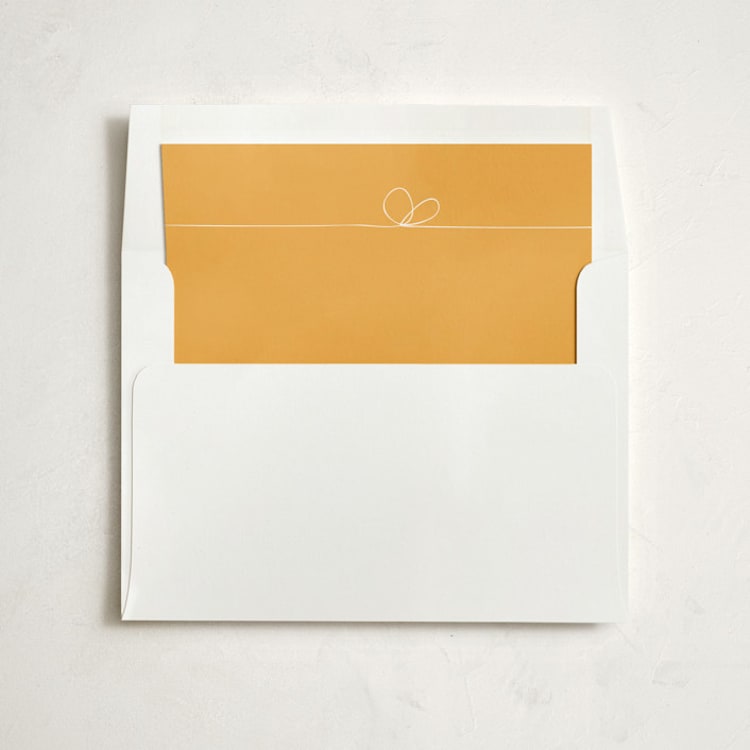 "The Happy Couple" - Slip-In Envelope Liners in Dark Yellow by R studio - Liner in envelope