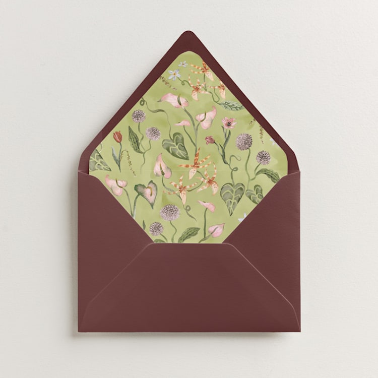 "Florada" - Slip-In Envelope Liners in Matcha by Pati Cascino - Liner in envelope