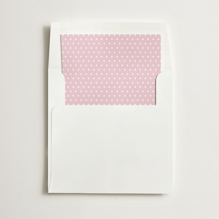 "Polka Dot" - Slip-In Envelope Liners in Blush by Minted - Liner in envelope
