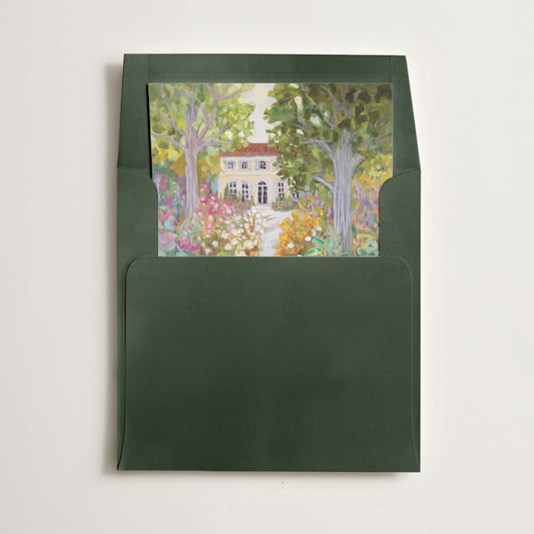 "Wedding Venue" - Slip-In Envelope Liners in Garden by Jacquelyn Sloane Siklos - Liner in envelope