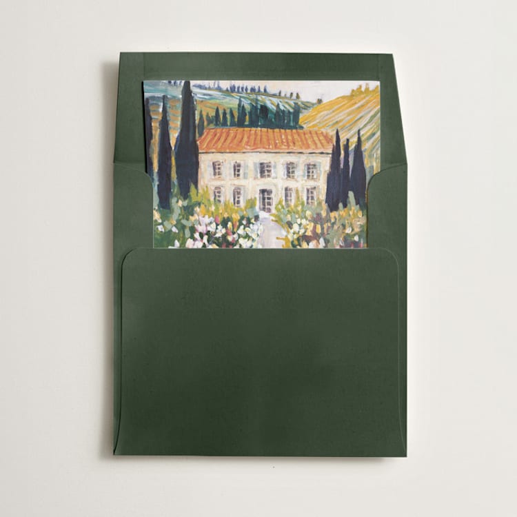 "Tuscan Wedding" - Slip-In Envelope Liners in Garden by Jacquelyn Sloane Siklos - Liner in envelope