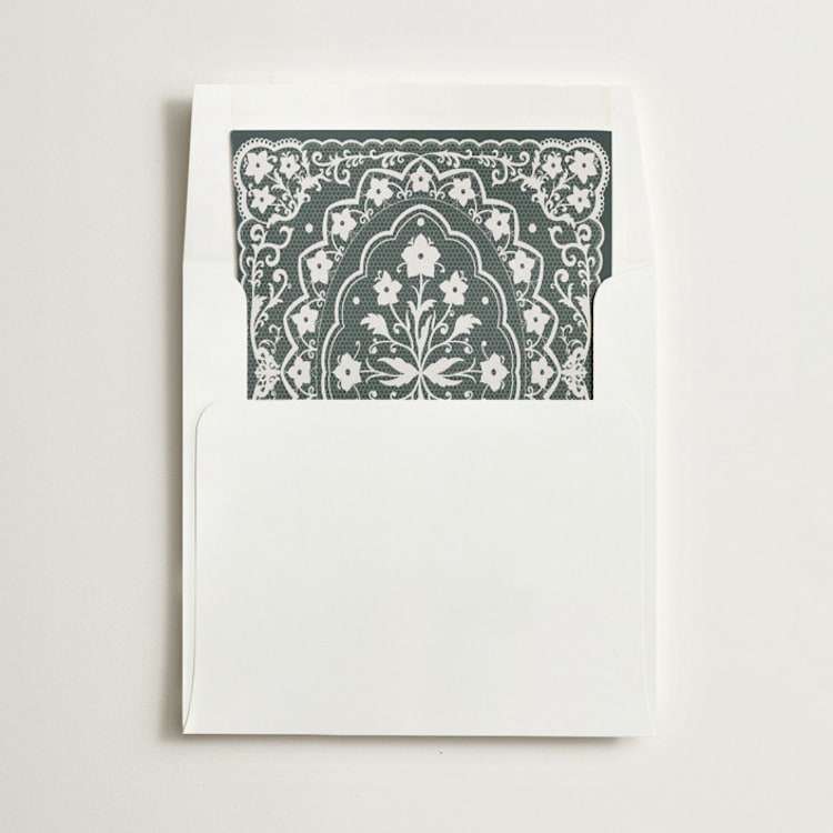 "Written in Romance" - Slip-In Envelope Liners in Forest by Zove Ahhh - Liner in envelope