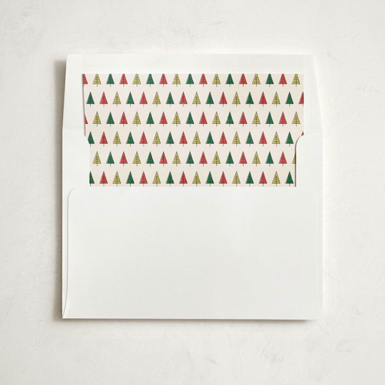 "Retro Merry & Bright" - Slip-In Envelope Liners in Forest by Nam Bourassa - Liner in envelope