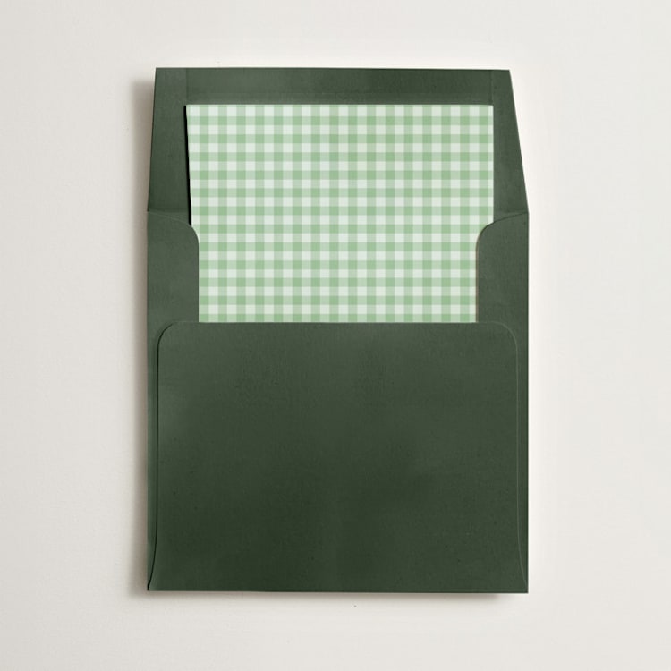 "Gingham" - Slip-In Envelope Liners in Gingham by Minted - Liner in envelope