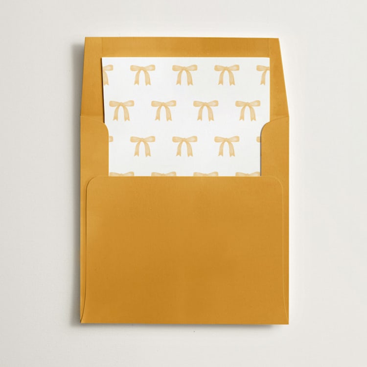 "Dainty Garden" - Slip-In Envelope Liners in Buttercup by Paper Raven Co. - Liner in envelope