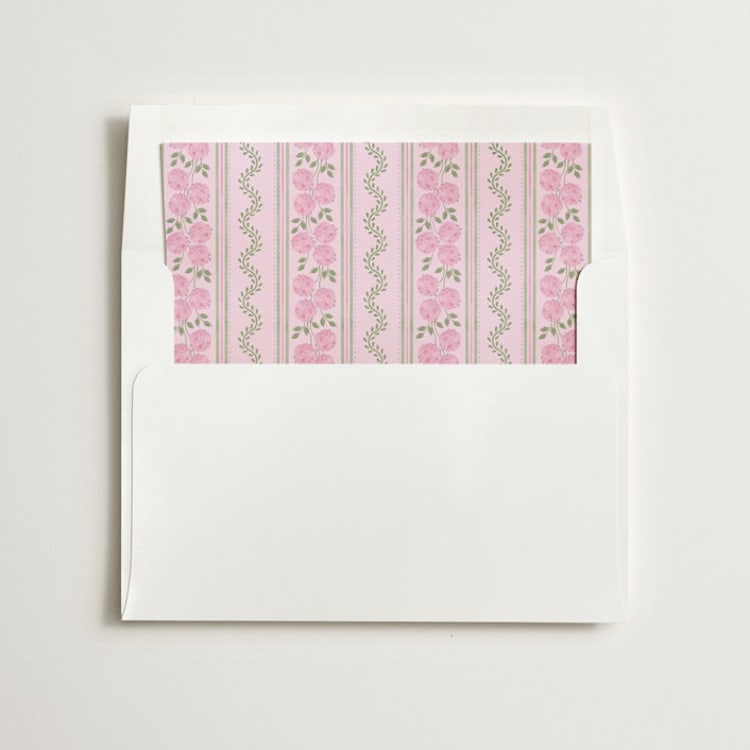 "Hydrangea Vines" - Slip-In Envelope Liners in Blush by Madhvi Samimi - Liner in envelope