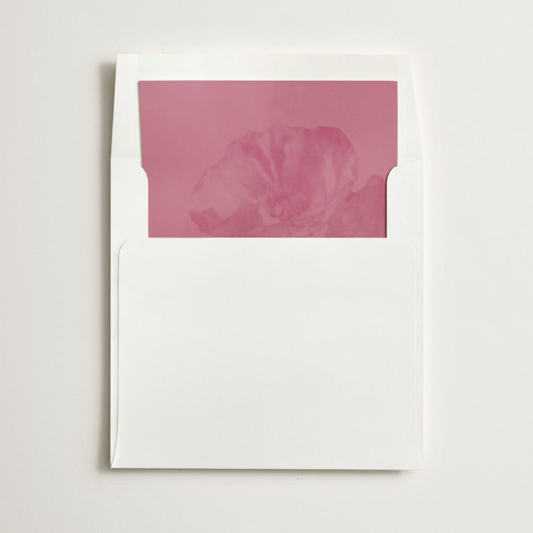 "Maximalist Poppies" - Slip-In Envelope Liners in Flamingo by Morgan Kendall - Liner in envelope