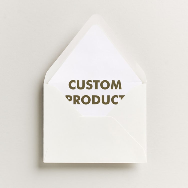 "Landscape Custom" - Slip-In Envelope Liners in Charcoal by Minted Custom - Liner in envelope