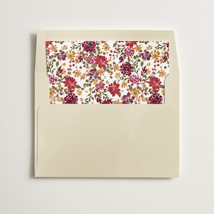 "Garland Monogram" - Slip-In Envelope Liners in Harvest by Angela Marzuki - Liner in envelope