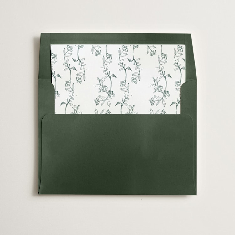 "etched floral" - Slip-In Envelope Liners in Meadow by Phrosné Barwood - Liner in envelope