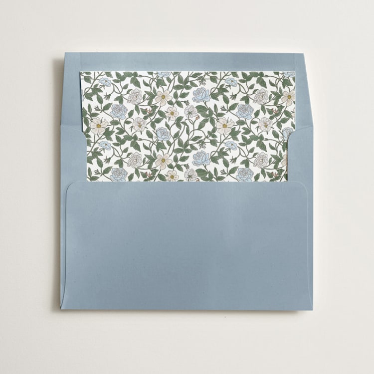 "Vintage Roses" - Slip-In Envelope Liners in Sky by Tara Grangroth - Liner in envelope
