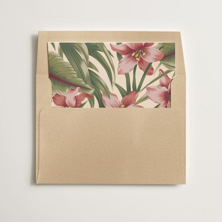 "Tropical Flowers" - Slip-In Envelope Liners in Sunrise by Jennifer Holbrook - Liner in envelope