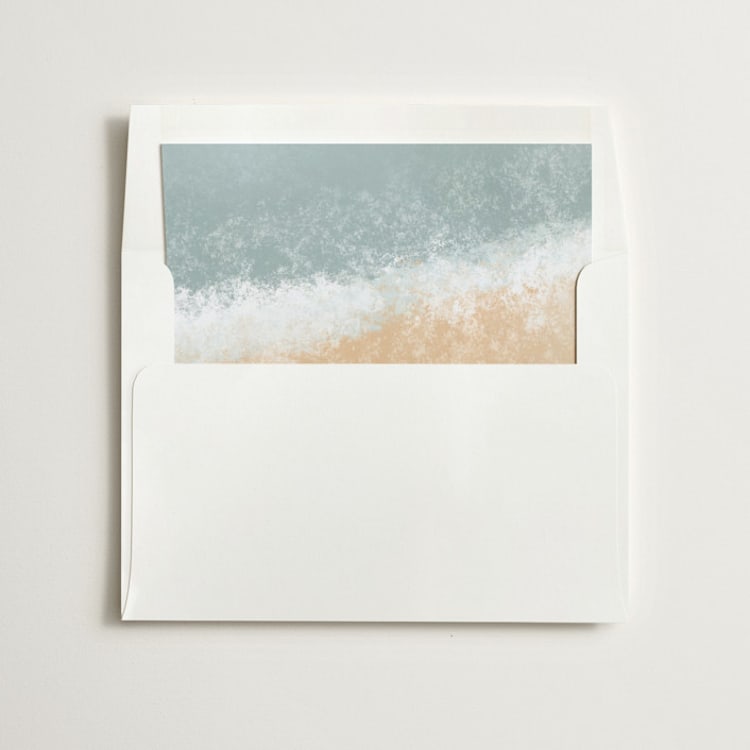 "Seaside" - Slip-In Envelope Liners in Seaglass by Rebecca Durflinger - Liner in envelope