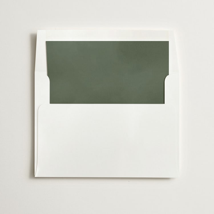 "Green Liner" - Slip-In Envelope Liners in Leaf by Minted - Liner in envelope