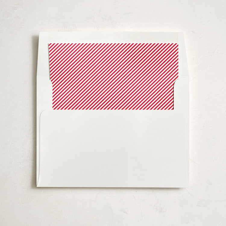 "CandyCane Frame" - Slip-In Envelope Liners in Candy Cane by Ilene Guy - Liner in envelope