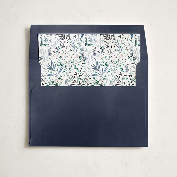 "Wonderland Floral" - Slip-In Envelope Liners in Pine by Kelly Ventura - Liner in envelope