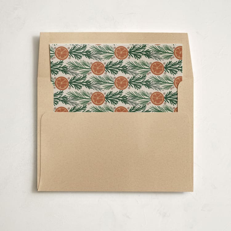 "Citrus Frame" - Slip-In Envelope Liners in Hazelnut by Katharine Watson - Liner in envelope