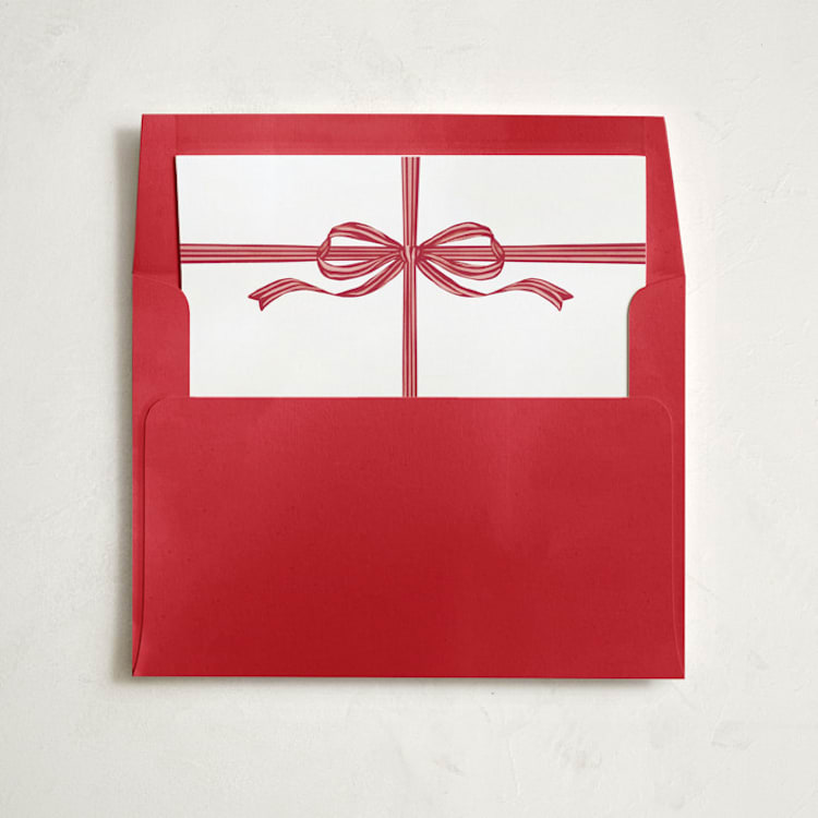 "Greenery Swag" - Slip-In Envelope Liners in Santa by Everett Paper Goods - Liner in envelope