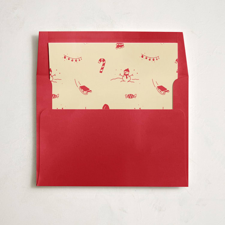 "Vintage Illustration" - Slip-In Envelope Liners in Eggnog by Roseanne Kenny - Liner in envelope