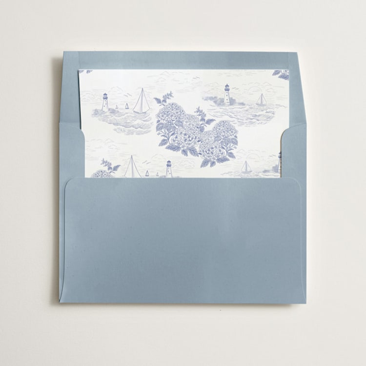 "Coastal Toile" - Slip-In Envelope Liners in Periwinkle by Jenna Holcomb - Liner in envelope