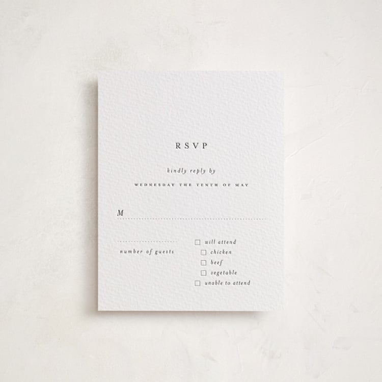 "A Thousand Years" - Letterpress Bar and Bat Mitzvah RSVP Cards in Soft Black by Design Lotus - Front