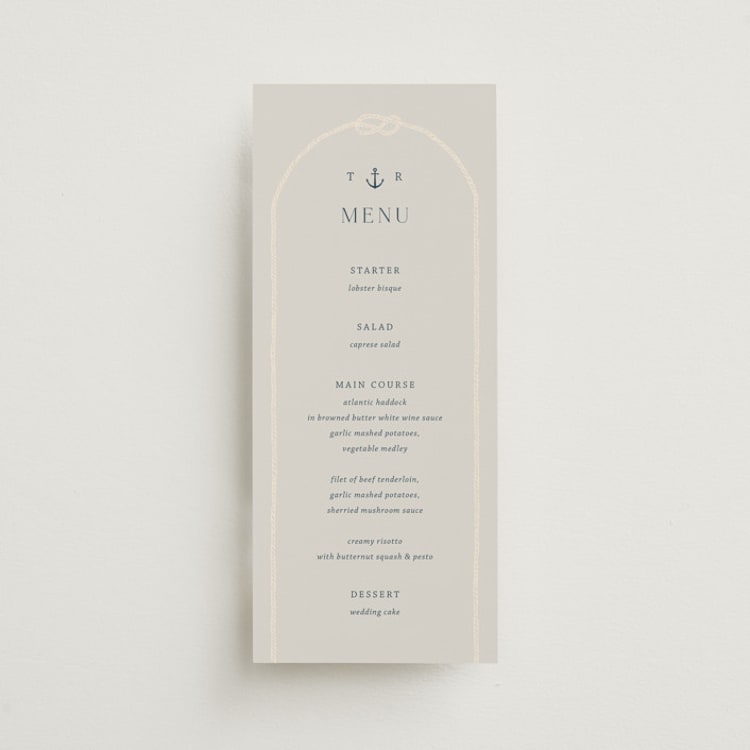 "nautical nuptials" - Menus in Sea Breeze by Rebecca Durflinger - Front