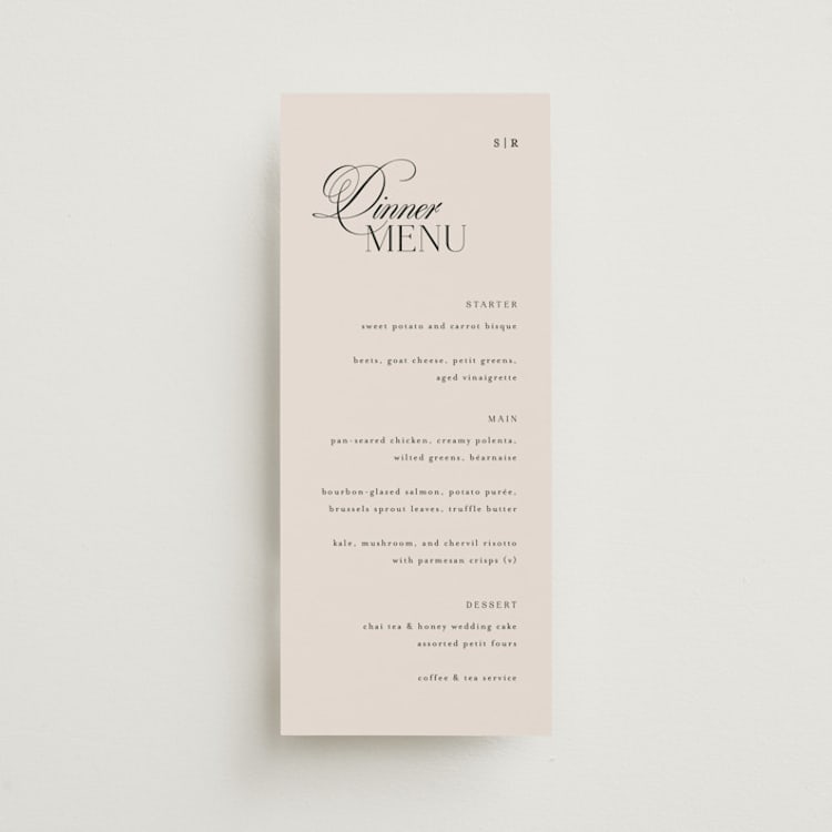 "Sibonie" - Menus in Ivory by Melanie Kosuge - Front