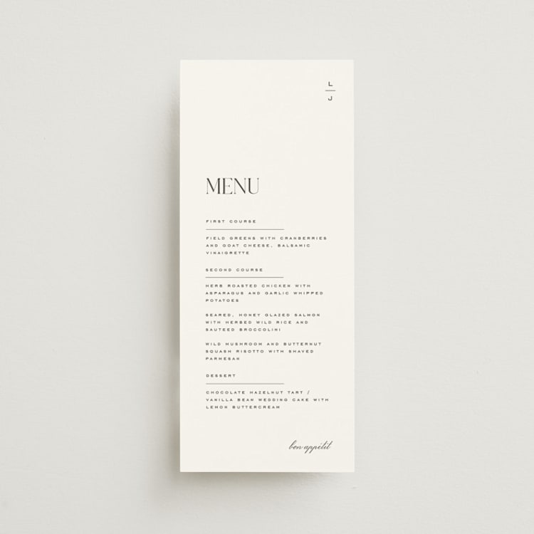 "Clarity" - Menus in Diamond by Heather Cairl - Front
