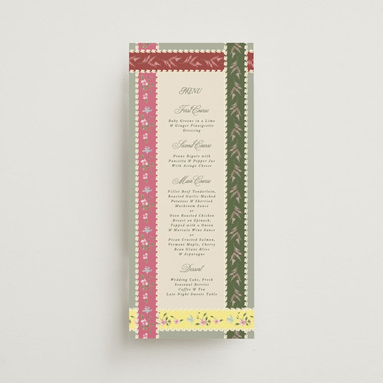 "whimsey floral" - Menus in English Garden by Phrosné Barwood - Front