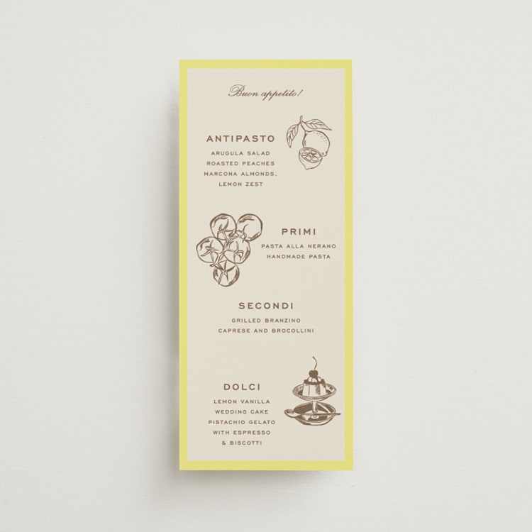 "Campania" - Menus in Limone by Megan Davis - Front
