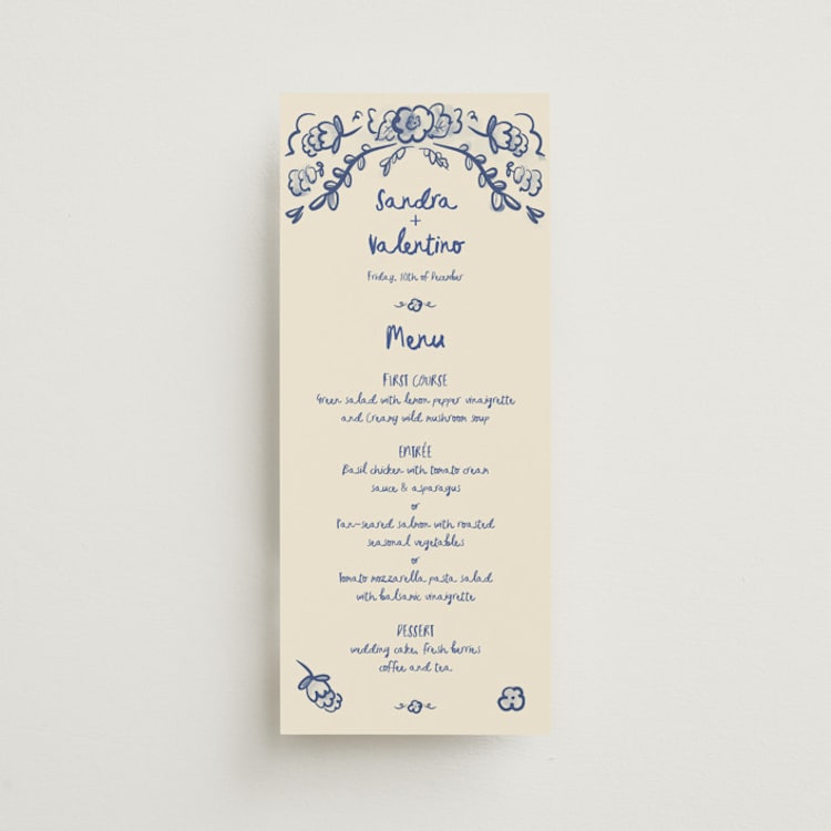 "Santa Catalina" - Menus in Marseille Blue by Ani Somi - Front