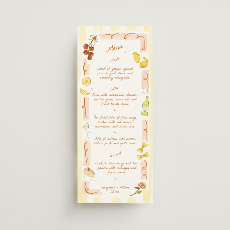 "Giardino" - Menus in Flame by Pati Cascino - Front
