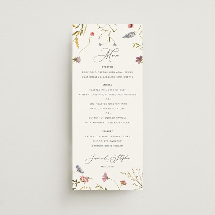 "Untied" - Menus in Sherbert by Erin Hodges - Front