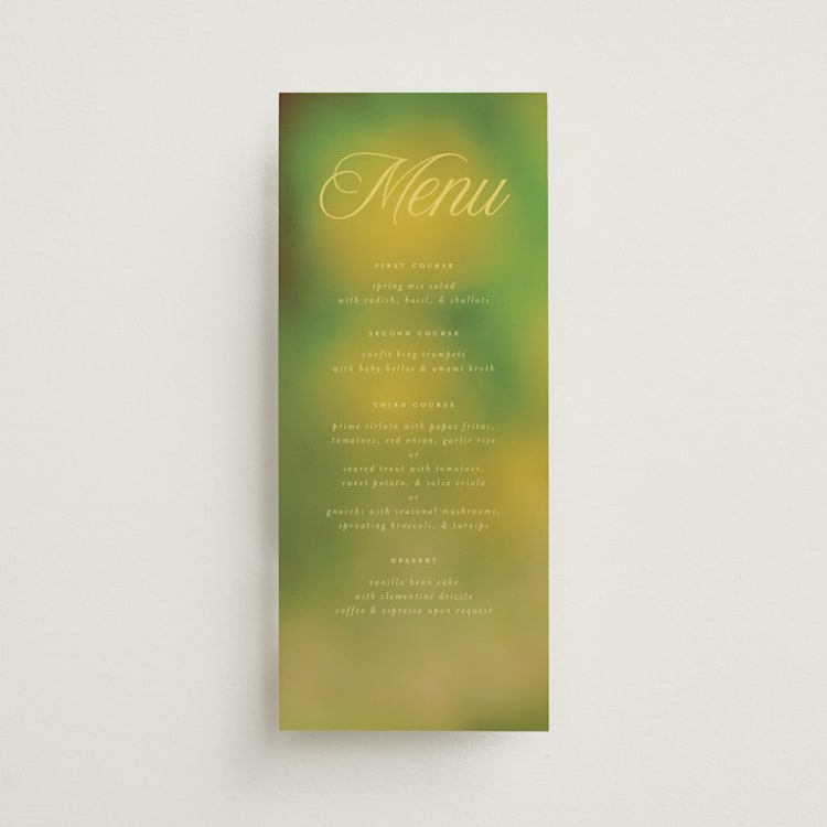 "Bloom" - Menus in Island Citrus by Morgan Kendall - Front
