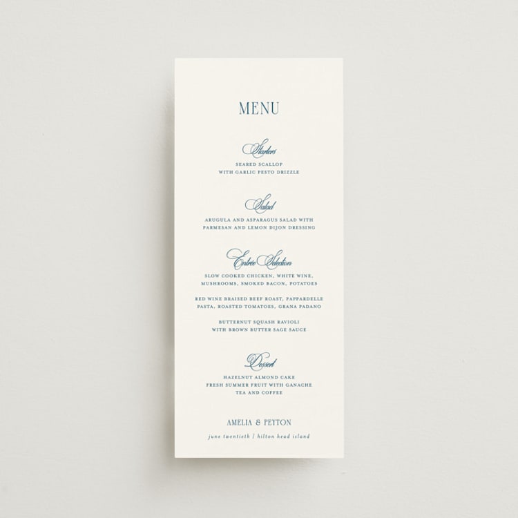 "Hilton" - Menus in Ocean by Kelly Schmidt - Front
