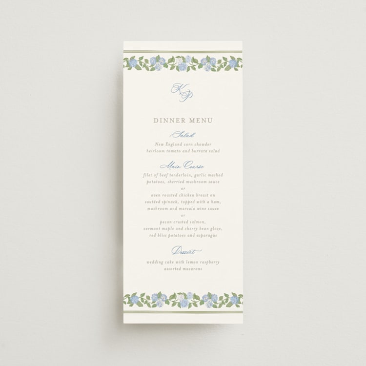 "Pillowy border" - Menus in Ocean by Creo Study - Front