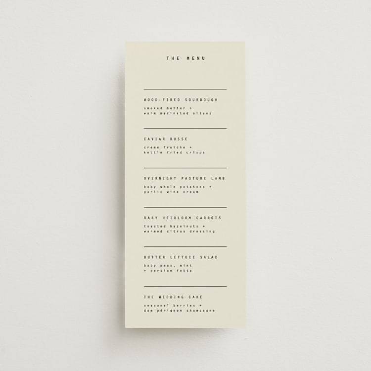 "Nonnette" - Menus in Vanilla by Blustery August - Front