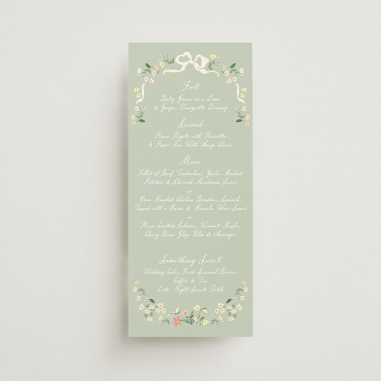 "spring draped garland" - Menus in Spring by Phrosné Barwood - Front