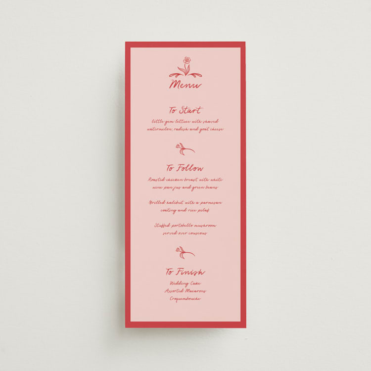 "Love in Bloom" - Menus in Brick by Julia Liverton - Front
