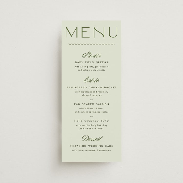 "Swoon" - Menus in Lemongrass by Sam Dubeau - Front
