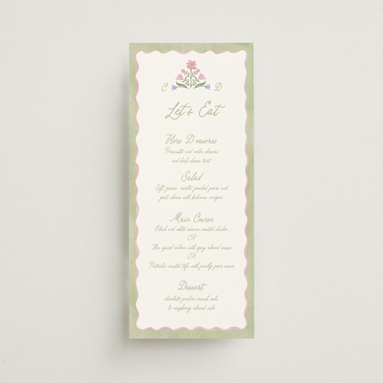 "Folk Garden" - Menus in Garden by Creo Study - Front