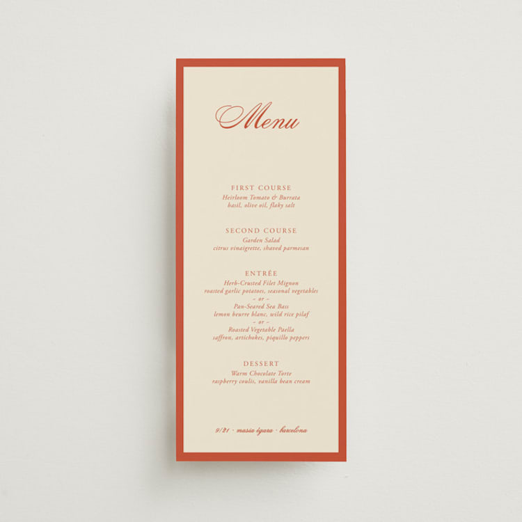 "Borders" - Menus in Cherry by Ani Somi - Front