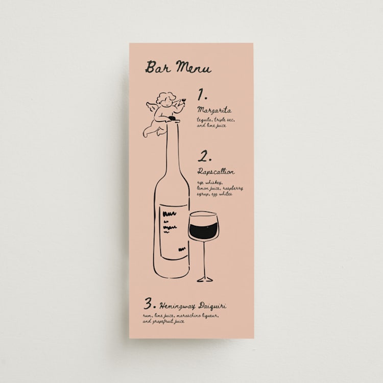 "Special Guest" - Menus in Peach by Zove Ahhh - Front