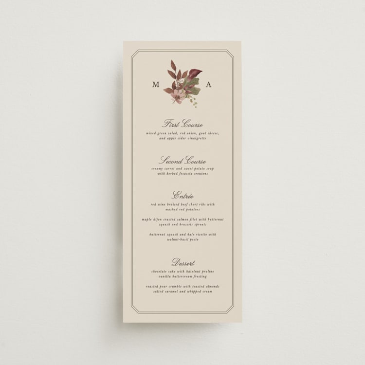 "Verdant" - Menus in Autumn by Kate Ahn - Front