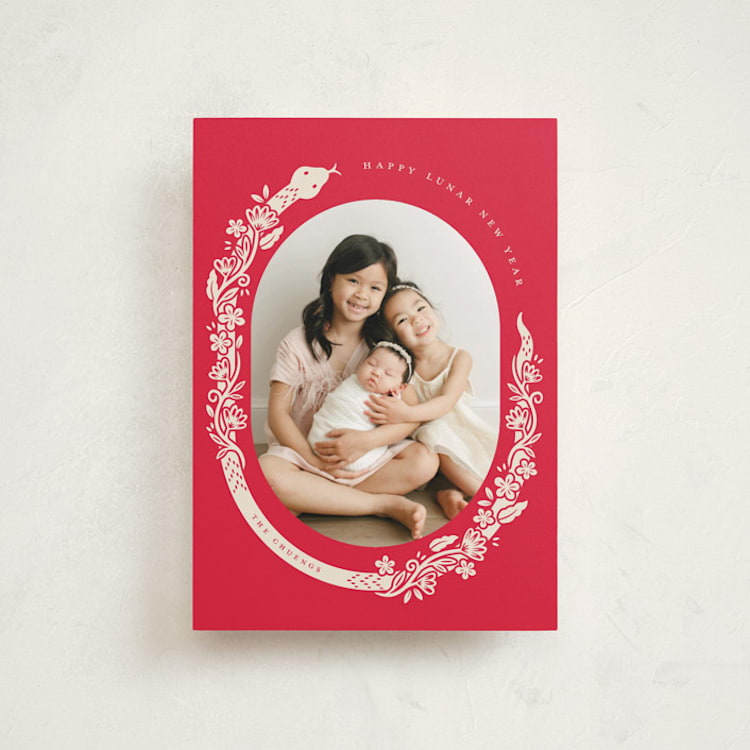 "Snake Lunar Year" - Lunar New Year Cards in Wealth by Vivian Yiwing - Front