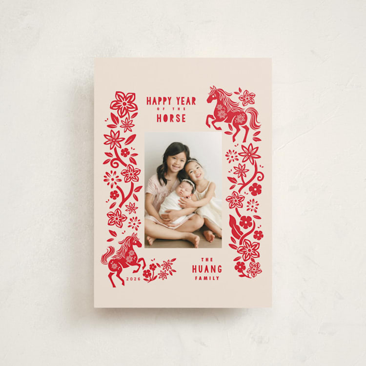 "Year of Horse" - Lunar New Year Cards in Nian Gao by Vivian Yiwing - Front