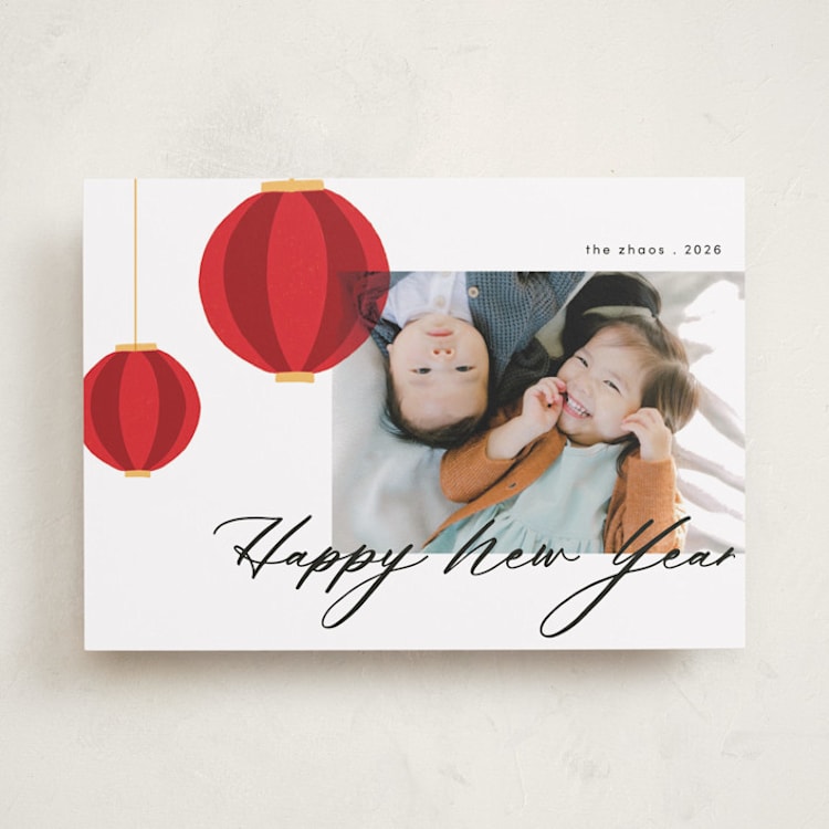 "Lanterns" - Lunar New Year Cards in Noir by Morgan Kendall - Front