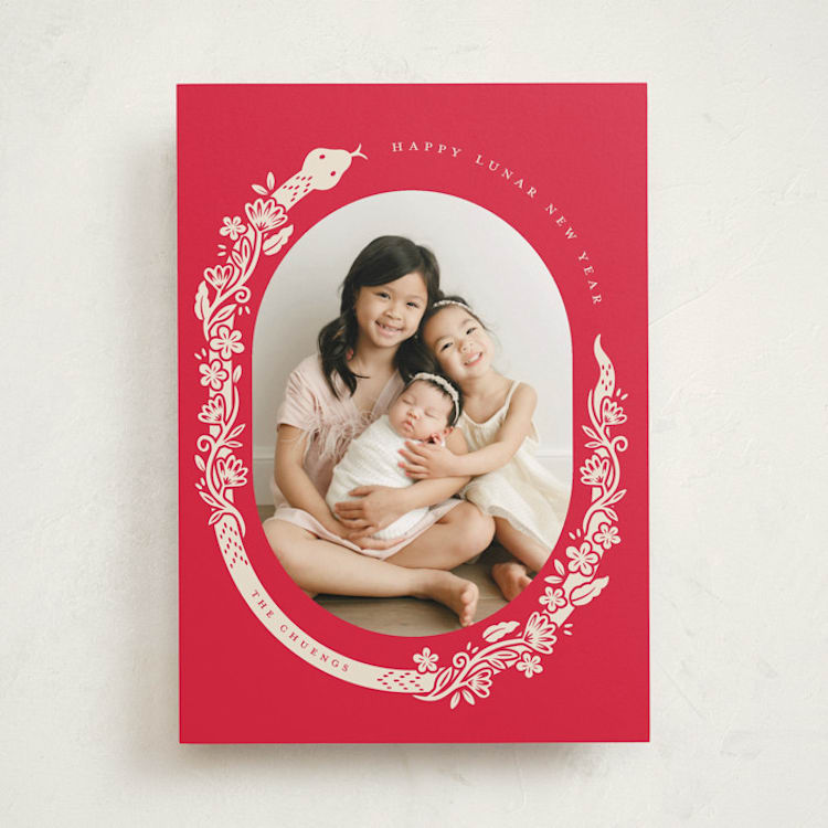 "Snake Lunar Year" - Lunar New Year Cards in Wealth by Vivian Yiwing - Front